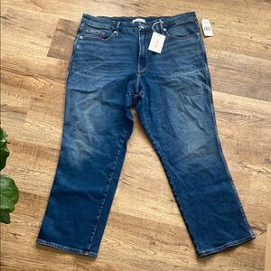 Good American Good Curve Crop Jeans Womens 18